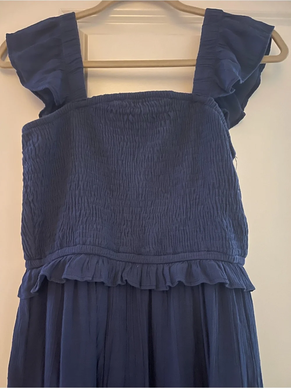 Speed Limit 98 Navy Blue Ruffle Maxi Dress - Picture 4 of 7